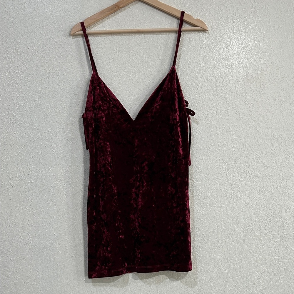 TOBI Velvet Strap Lined Mini Dress Women’s Sz XS